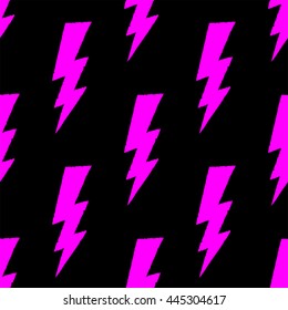 Flash, Lightning Bolt Seamless Pattern. Vector Illustration