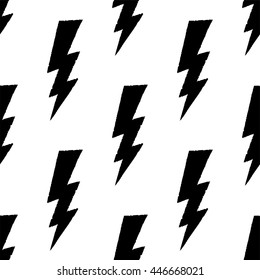 Flash, Lightning Bolt Seamless Pattern. Vector Illustration