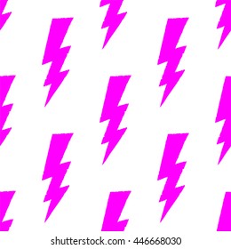 Flash, Lightning Bolt Seamless Pattern. Vector Illustration