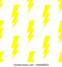 Flash, lightning bolt seamless pattern. Vector illustration