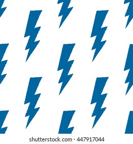Flash, lightning bolt seamless pattern. Vector illustration