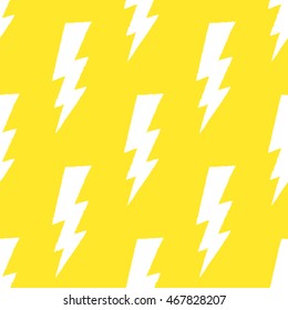 Flash, lightning bolt seamless pattern. Vector illustration