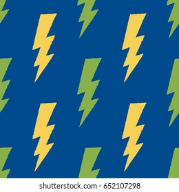 Flash, lightning bolt seamless pattern. Vector illustration

