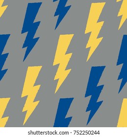 Flash, lightning bolt seamless pattern. Vector illustration