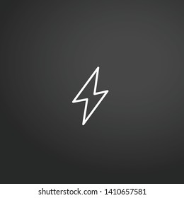 Flash Lightning Bolt vector icon. Flash Lightning Bolt concept stroke symbol design. Thin graphic elements vector illustration, outline pattern for your web site design, logo, UI. EPS 10.
