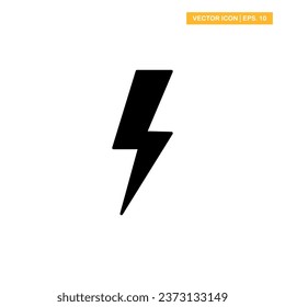 Flash, lightning glyph icon vector design illustration