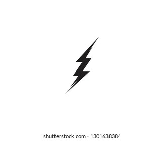 Flash lightning logo black vector