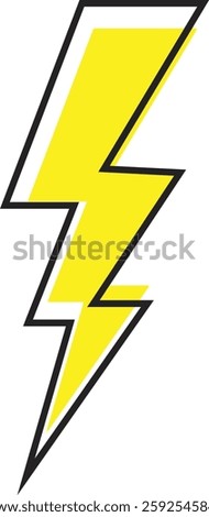 Flash lightning power icon. Energy and thunder electricity symbol concept. Thunder bolt flash vector isolated on transparent background, yellow flash lightning bolt icon. Vector illustration.