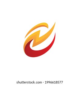 Icono del logotipo de energía de voltaje relámpago