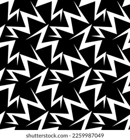 flash of lightning white in the dark vector seamless fashionable pattern
