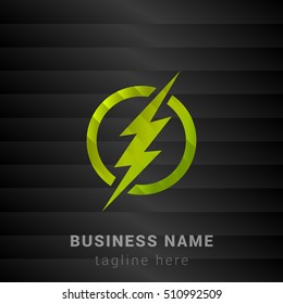 The Flash Lime Green and Black silk fashion premium icon / Logo