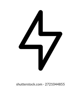 Flash line icon. The icon can be used for websites, mobile apps, presentation templates, illustration, etc.