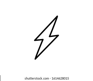 Flash line icon. Vector symbol in trendy flat style on white background. Flash sing for design.