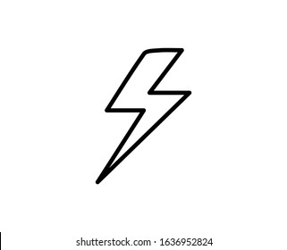 Flash line icon. Vector symbol in trendy flat style on white background. Flash sing for design.