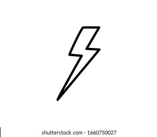 Flash line icon. Vector symbol in trendy flat style on white background. Flash sing for design.