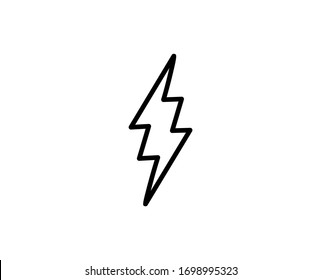 Flash Line Icon Vector Symbol Trendy Stock Vector (Royalty Free ...