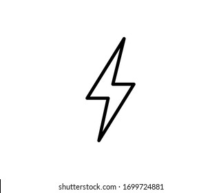 Flash line icon. Vector symbol in trendy flat style on white background. Flash sing for design.