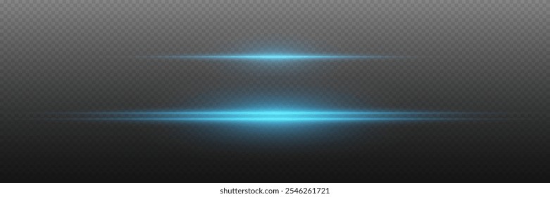 Flash of line and sparkle of light. Laser neon effect. Vector illustration