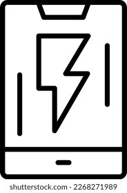 Flash Line Vector Icon Design