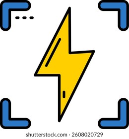 Flash Line vector Icon Design