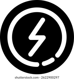 Flash Line vector Icon Design