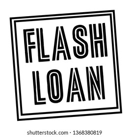 FLASH LOAN stamp on white