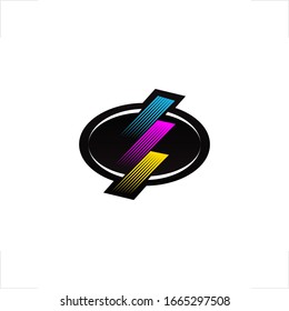  flash logo dash emblem design