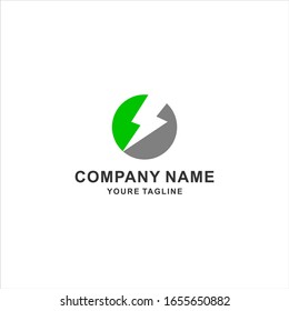 Flash logo design royalty free