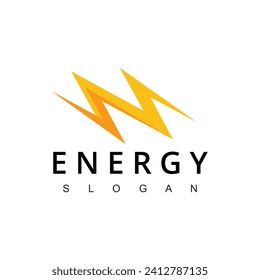 Flash Logo Energy Power design vector template. Thunderbolt voltage electric Logo