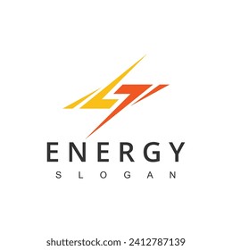 Flash Logo Energy Power design vector template. Thunderbolt voltage electric Logo