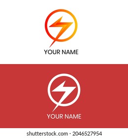 flash logo with yellow and orange colors depicting lightning flashes. logo for express company. simple logo and elegant. modern logo for business

