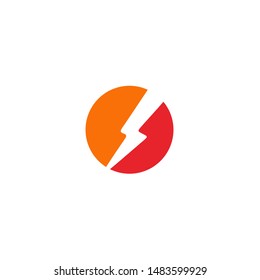Flash logotype, icon, vector illustration