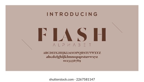 flash, the luxury elegant font typeface alphabet set