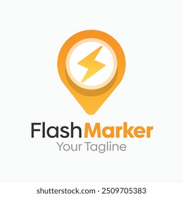 Flash Marker Logo Design Template. Good for Business, Agency, Community and Organization