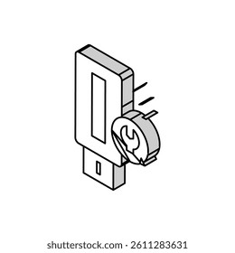 flash media data recovery isometric icon vector. flash media data recovery sign. isolated symbol illustration