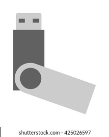 Flash memory drive card isolated on white background