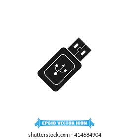 Flash memory icon vector.