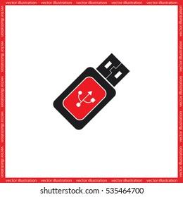 Flash memory icon vector.