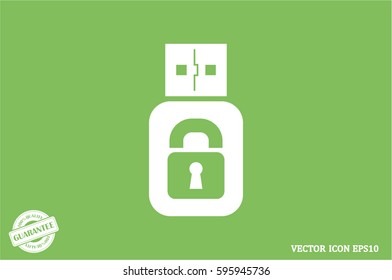 Flash memory icon vector EPS 10, abstract sign flat design,  illustration modern isolated badge for website or app - stock info graphics