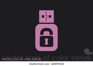 Flash memory icon vector EPS 10, abstract sign flat design,  illustration modern isolated badge for website or app - stock info graphics.