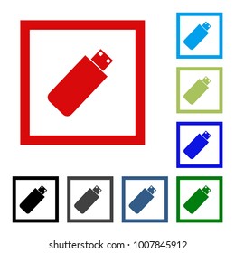 Flash memory icon. Vector flat design icon.
