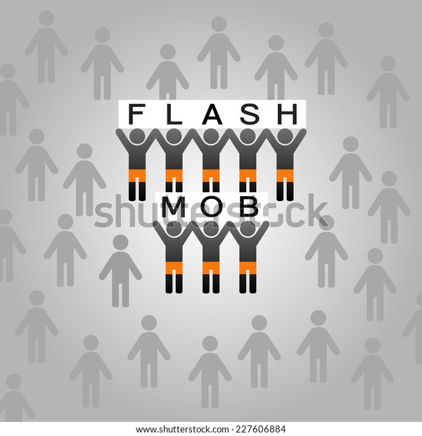 Flash mob vector
illustration