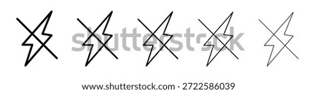 Flash off icon design, logo, app, UI. Vector illustration, EPS