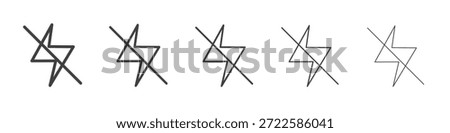 Flash off icon design, logo, app, UI. Vector illustration, EPS