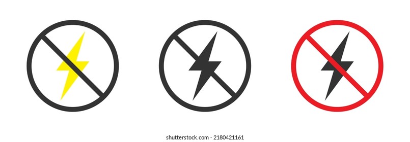 Flash off icon. Flat vector illustration.