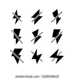 flash off icon or logo isolated sign symbol vector illustration - Collection of high quality black style vector icons
