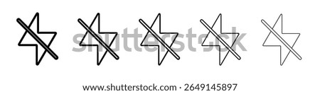 flash off icon simple vector outline logo