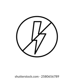 Flash off icon Vector logo set flat