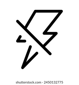 Flash Off Icon Vector Symbol Design Illustration