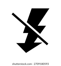 Ilustração de design de símbolo de vetor de ícone desativado